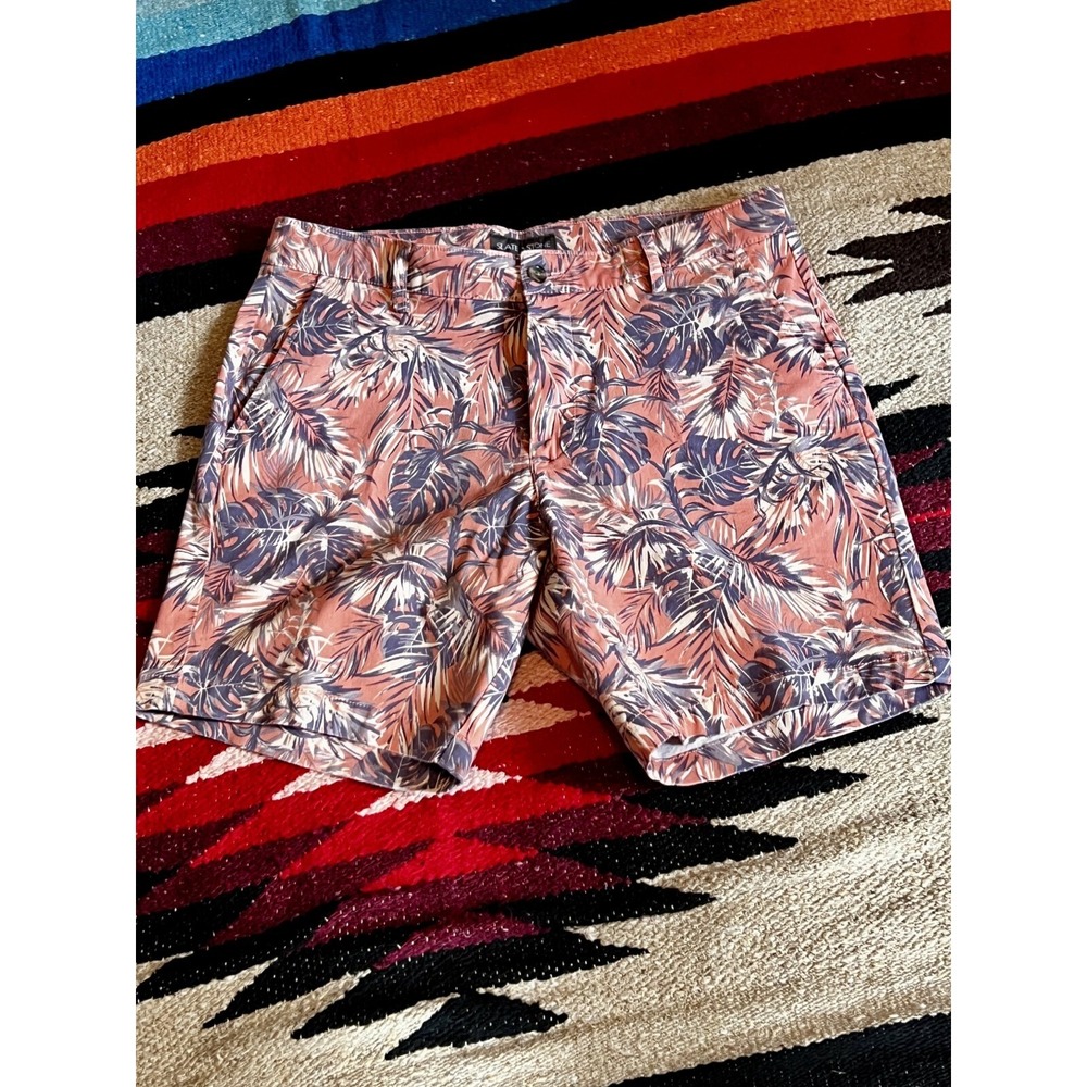 Slate & Stone Chino Stretch Shorts Mens Floral Pattern Casual Preppy - 32x8